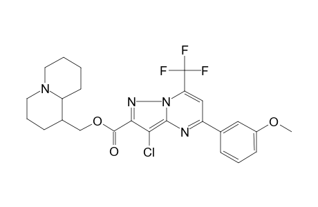 Octahydro-2H-quinolizin-1-ylmethyl 3-chloro-5-(3-methoxyphenyl)-7-(trifluoromethyl)pyrazolo[1,5-a]pyrimidine-2-carboxylate