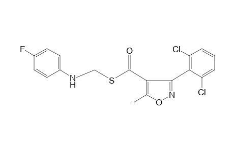 3-(2,6-dichlorophenyl)-5-methyl-4-isoxazolecarbothioic acid, S-[(p-fluoroanilino)methyl]ester