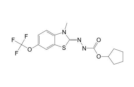 CYCLOPENTYL_(TRILFUOROMETHOXY-3-METHYL-3-H-BENZOTHIAZOL-2-YLIDENE)-HYDRAZIDE