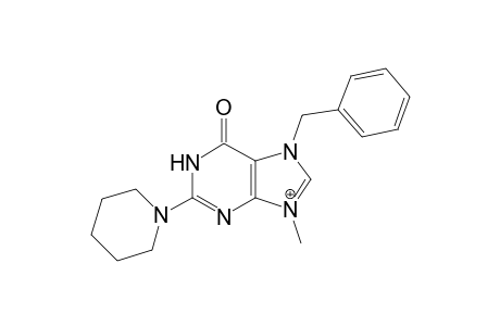 7-Benzyl-9-methyl-2-(1-piperidyl)-3H-purin-9-ium-6-one