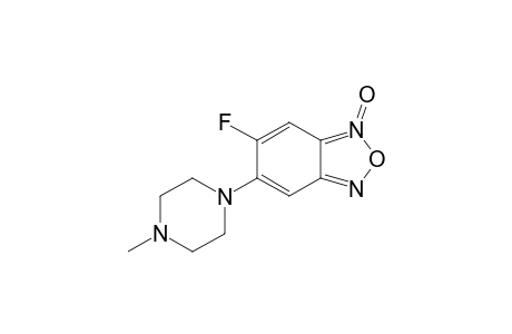 5-Fluoranyl-6-(4-methylpiperazin-1-yl)-3-oxidanidyl-2,1,3-benzoxadiazol-3-ium