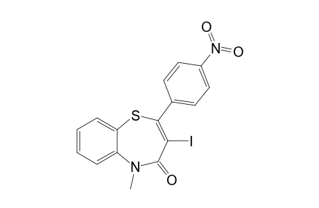 2-(4-nitrophenyl)-3-iodo-5-methylbenzo[b][1,4]thiazepin-4(5H)-one