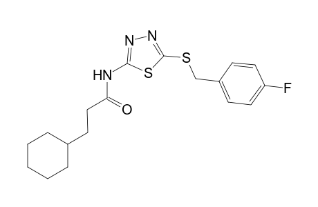 3-cyclohexyl-N-[5-[(4-fluorophenyl)methylsulfanyl]-1,3,4-thiadiazol-2-yl]propanamide