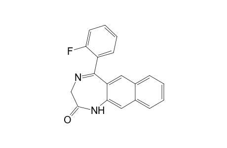 5-(2-fluorophenyl)-1,3-dihydrobenzo[h][1,4]benzodiazepin-2-one