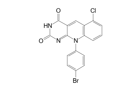 pyrimido[4,5-b]quinoline-2,4(3H,10H)-dione, 10-(4-bromophenyl)-6-chloro-