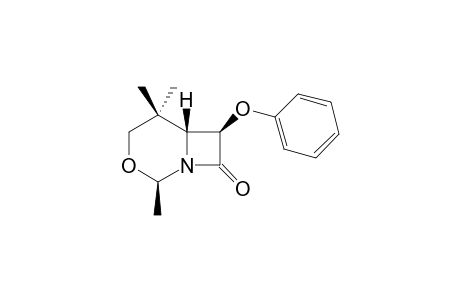 RAC-2,5,5-TRIMETHYL-7-PHENOXY-3-OXA-1-AZABICYCLO-[4.2.0]-OCTAN-8-ONE