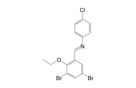 4-Chlorobenzene, 2-ethoxy- 3,5-dibromobenzylidenamino-