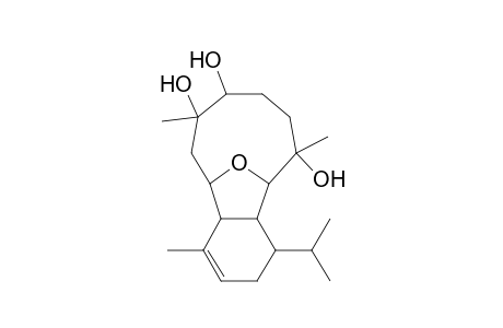 2,9-Epoxy-3,6,7-trihydroxy-14-isopropyl-3,7,11-trimethyl-bicyclo(8.4.0)tetradec-11-ene