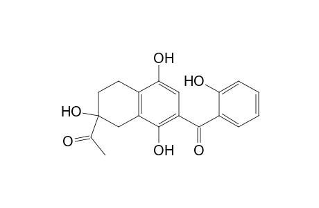 Ethanone, 1-[1,2,3,4-tetrahydro-2,5,8-trihydroxy-7-(2-hydroxybenzoyl)-2-naphtha lenyl]-