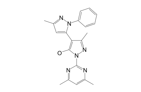 1-(4,6-DIMETHYLPYRIMIDIN-2-YL)-1'-PHENYL-3,3'-DIMETHYL-(4,5'-BIPYRAZOL)-5-OL