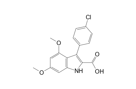 3-(4-Chlorophenyl)-4,6-dimethoxyindole-2-carboxylic acid