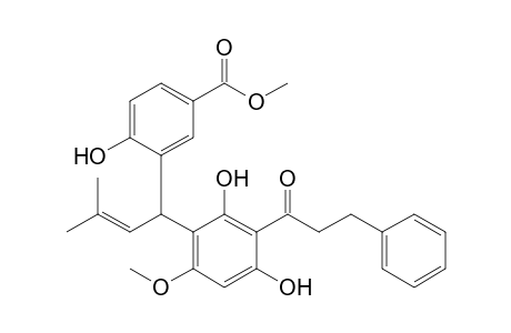 PIPERADUNCIN-A;METHYL-3-(1-[2,4-DIHYDROXY-6-METHOXY-3-(3-PHENYLPROPANOYL)-PHENYL]-3-METHYL-2-BUTENYL)-4-HYDROXYBENZOATE