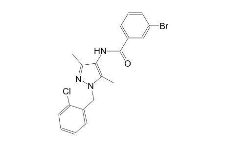 3-bromo-N-[1-(2-chlorobenzyl)-3,5-dimethyl-1H-pyrazol-4-yl]benzamide