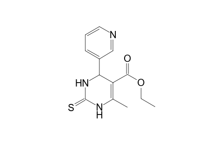 Pyrimidine-5-carboxylic acid, 1,2,3,4-tetrahydro-6-methyl-4-(3-pyridyl)-2-thioxo-, ethyl ester
