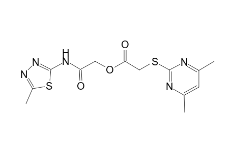 2-[(5-Methyl-1,3,4-thiadiazol-2-yl)amino]-2-oxoethyl [(4,6-dimethyl-2-pyrimidinyl)sulfanyl]acetate
