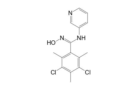 3,5-bis(chloranyl)-2,4,6-trimethyl-N-oxidanyl-N'-pyridin-3-yl-benzenecarboximidamide