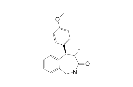 CIS-1,2,4,5-TETRAHYDRO-5-(4-METHOXYPHENYL)-4-METHYL-3H-2-BENZAZEPIN-3-ONE;DIASTEREOMER-#2