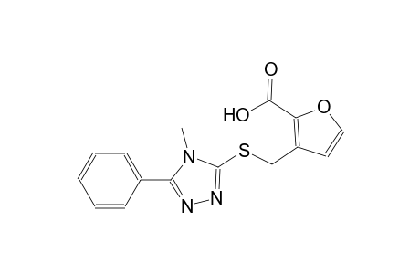 3-{[(4-methyl-5-phenyl-4H-1,2,4-triazol-3-yl)sulfanyl]methyl}-2-furoicacid