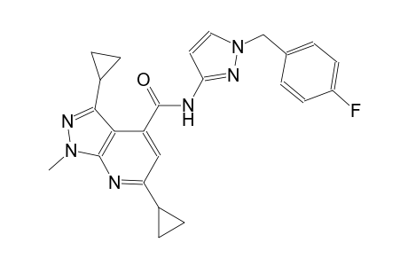 3,6-dicyclopropyl-N-[1-(4-fluorobenzyl)-1H-pyrazol-3-yl]-1-methyl-1H-pyrazolo[3,4-b]pyridine-4-carboxamide