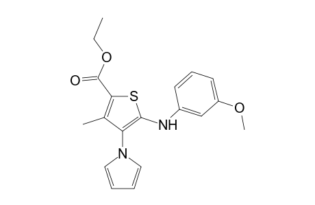 Ethyl 5-(3-Methoxyanilino)-3-methyl-4-(1H-pyrrol-1-yl)thiophene-2-carboxylate