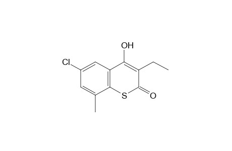 6-chloro-3-ethyl-4-hydroxy-8-methyl-1-thiocoumarin