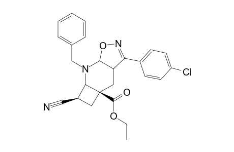 ETHYL-(3ARS,4ARS,6RS,6ASR,7ASR)-7-BENZYL-3-(PARA-CHLOROPHENYL)-6-CYANO-3A,4,4A,5,6A,7,7A-OCTAHYDRO-CYCLOBUT-[B]-ISOXAZOLO-[4,5-E]-PYRIDIN-4A-CARBOXAMIDE