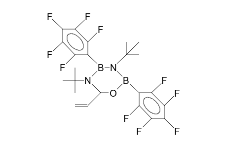 3,5-Di(T-butyl)-6-ethenyl-2,4-bis(pentafluoro-phenyl)-hexahydro-1,3,5,2,4-oxadiazadiborine