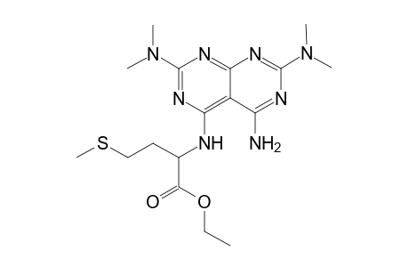 4-Amino-2,7-bis(dimethylamino)-5-[(2-ethoxy-1-methylmercaptoethyl-2-oxoethyl)amino]pyrimidino[4,5-d]pyrimidine