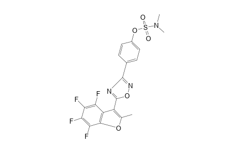 p-[5-(2-methyl-4,5,6,7-tetrafluoro-3-benzofuranyl)-1,2,4-oxadiazol-3-yl]phenol, dimethylsulfamate (ester)