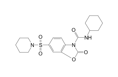 3(2H)-benzoxazolecarboxamide, N-cyclohexyl-2-oxo-6-(1-piperidinylsulfonyl)-