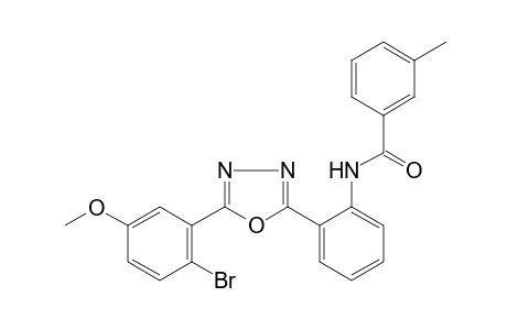 2'-[5-(2-bromo-5-methoxyphenyl)-1,3,4-oxadiazol-2-yl]-m-toluanilide