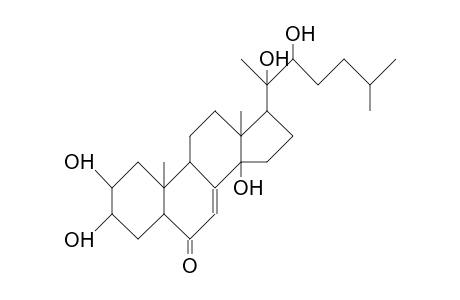 2b,3b,14,20,22-Pentahydroxy-5b-cholest-7-en-6-one