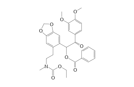 2-Benzoyloxy-1-(3,4-dimethoxyphenyl)-2-(2-[.beta.-(N-ethoxycarbonyl-N-methyl)aminoethyl]-4,5-methylenedioxyphenyl)-ethanone