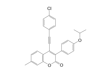 4-((4-chlorophenyl)ethynyl)-3-(4-isopropoxyphenyl)-7-methyl-2H-chromen-2-one