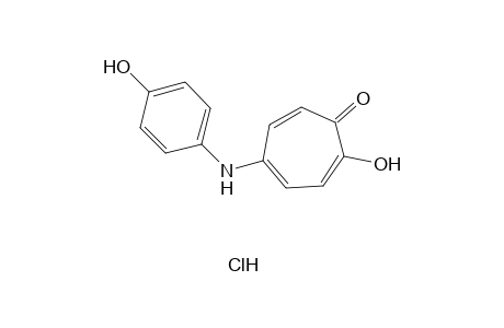 2-hydroxy-5-(p-hydroxyanilino)-2,4,6-cycloheptatrien-1-one, hydrochloride