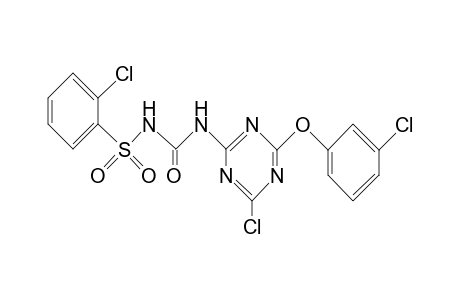 Benzenesulfonamide, 2-chloro-N-[[[4-chloro-6-(3-chlorophenoxy)-1,3,5-triazin-2-yl]amino]carbonyl]-