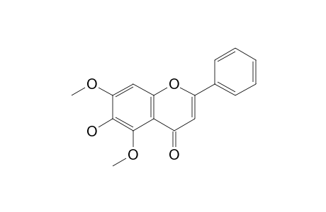 5,7-Dimethoxy-6-oxidanyl-2-phenyl-chromen-4-one