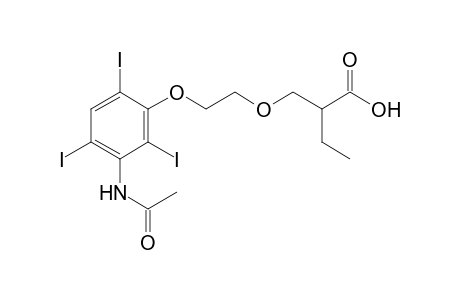 2-{[2-(3-acetamido-2,4,6-triiodophenoxy)ethoxy]methyl}butyric acid