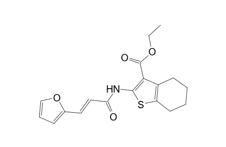 2-[[(E)-3-(2-furanyl)-1-oxoprop-2-enyl]amino]-4,5,6,7-tetrahydro-1-benzothiophene-3-carboxylic acid ethyl ester
