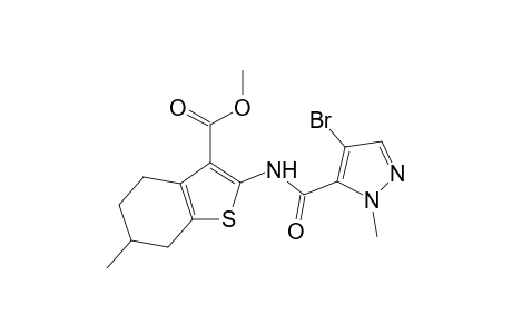 methyl 2-{[(4-bromo-1-methyl-1H-pyrazol-5-yl)carbonyl]amino}-6-methyl-4,5,6,7-tetrahydro-1-benzothiophene-3-carboxylate