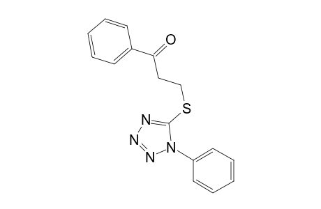 1-Propanone, 1-phenyl-3-[(1-phenyl-1H-tetrazol-5-yl)thio]-