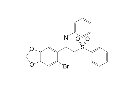 N-(1-(6-Bromobenzo[d][1,3]dioxol-5-yl)-2-(phenylsulfonyl)ethyl)aniline