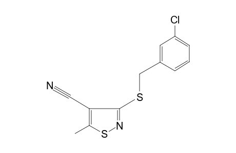 3-[(m-CHLOROBENZYL)THIO]-5-METHYL-4-ISOTHIAZOLECARBONITRILE