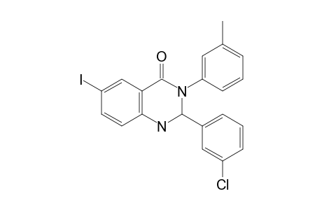 2-(3-Chlorophenyl)-6-iodanyl-3-(3-methylphenyl)-1,2-dihydroquinazolin-4-one