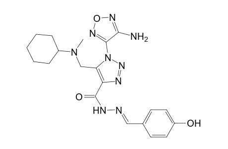 1-(4-amino-1,2,5-oxadiazol-3-yl)-5-{[cyclohexyl(methyl)amino]methyl}-N'-[(E)-(4-hydroxyphenyl)methylidene]-1H-1,2,3-triazole-4-carbohydrazide