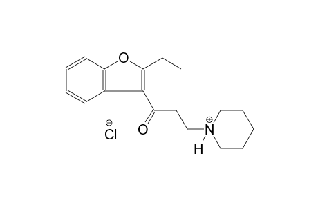 piperidinium, 1-[3-(2-ethyl-3-benzofuranyl)-3-oxopropyl]-, chloride