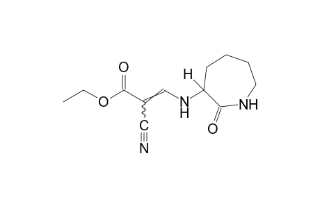 2-cyano-3-[(hexahydro-2-oxo-1H-azepin-3-yl)amino]acrylic acid, ethyl ester