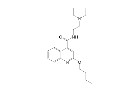 4-Quinolinecarboxamide, 2-butoxy-N-(2-(diethylamino)ethyl)-