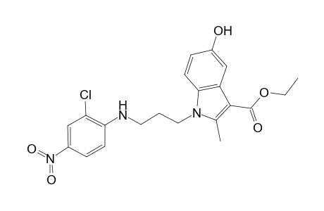 1H-indole-3-carboxylic acid, 1-[3-[(2-chloro-4-nitrophenyl)amino]propyl]-5-hydroxy-2-methyl-, ethyl ester