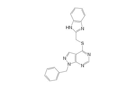 4-[(1H-benzimidazol-2-ylmethyl)sulfanyl]-1-benzyl-1H-pyrazolo[3,4-d]pyrimidine